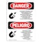 Signmission OSHA Sign, Strong Magnetic Field Bilingual, 14in X 10in Rigid Plastic, 10" W, 14" L, Spanish OS-DS-P-1014-VS-1702 - alternate 1